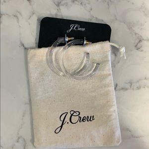 New J.Crew Lucite Tube Hoop Earrings